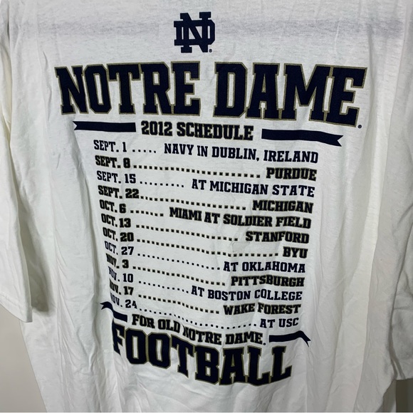NWT Adidas The Go To Tee University of Notre Dame Undefeated 2012 Season T-Shirt - Picture 2 of 7